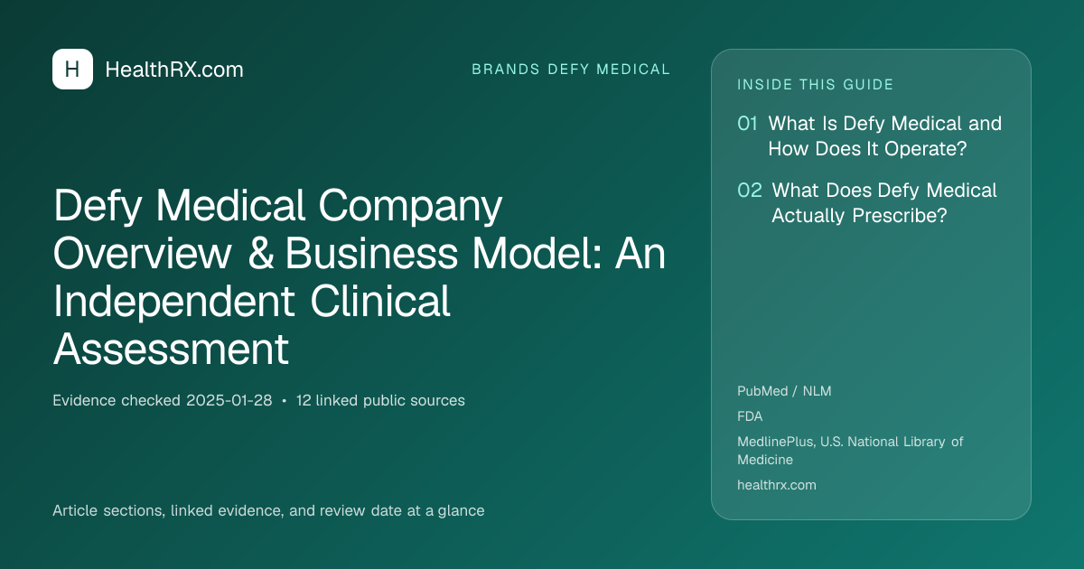 Evidence overview for Defy Medical Company Overview & Business Model: An Independent Clinical Assessment