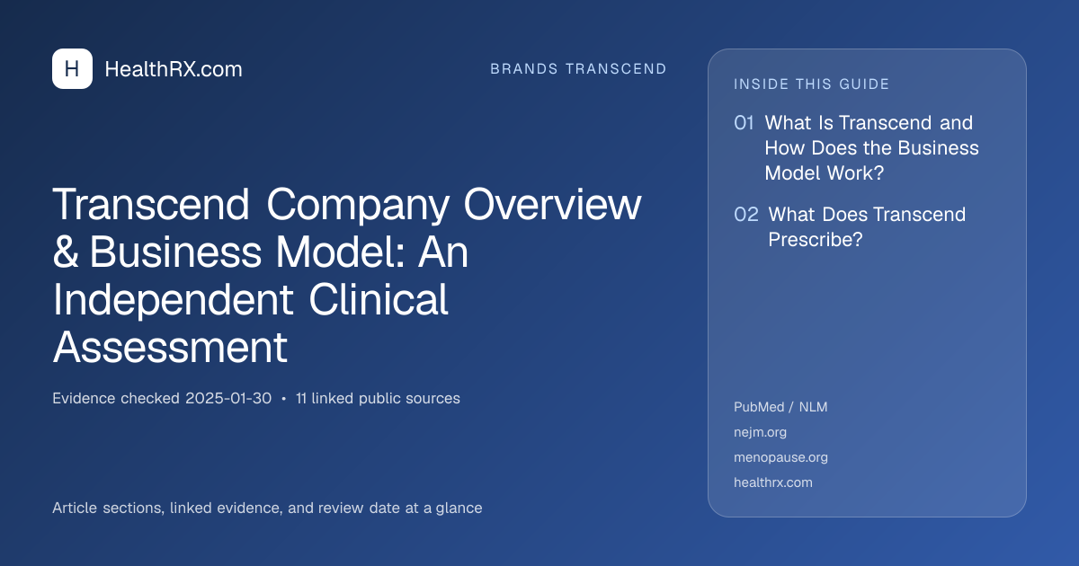 Evidence overview for Transcend Company Overview & Business Model: An Independent Clinical Assessment
