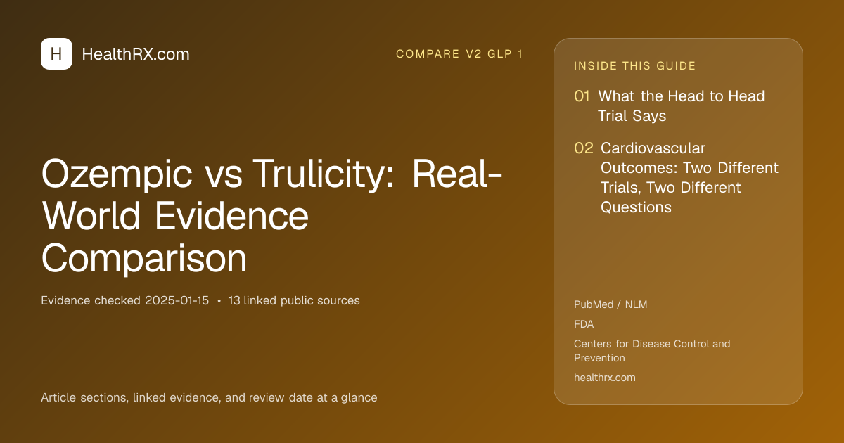 Evidence overview for Ozempic vs Trulicity: Real-World Evidence Comparison
