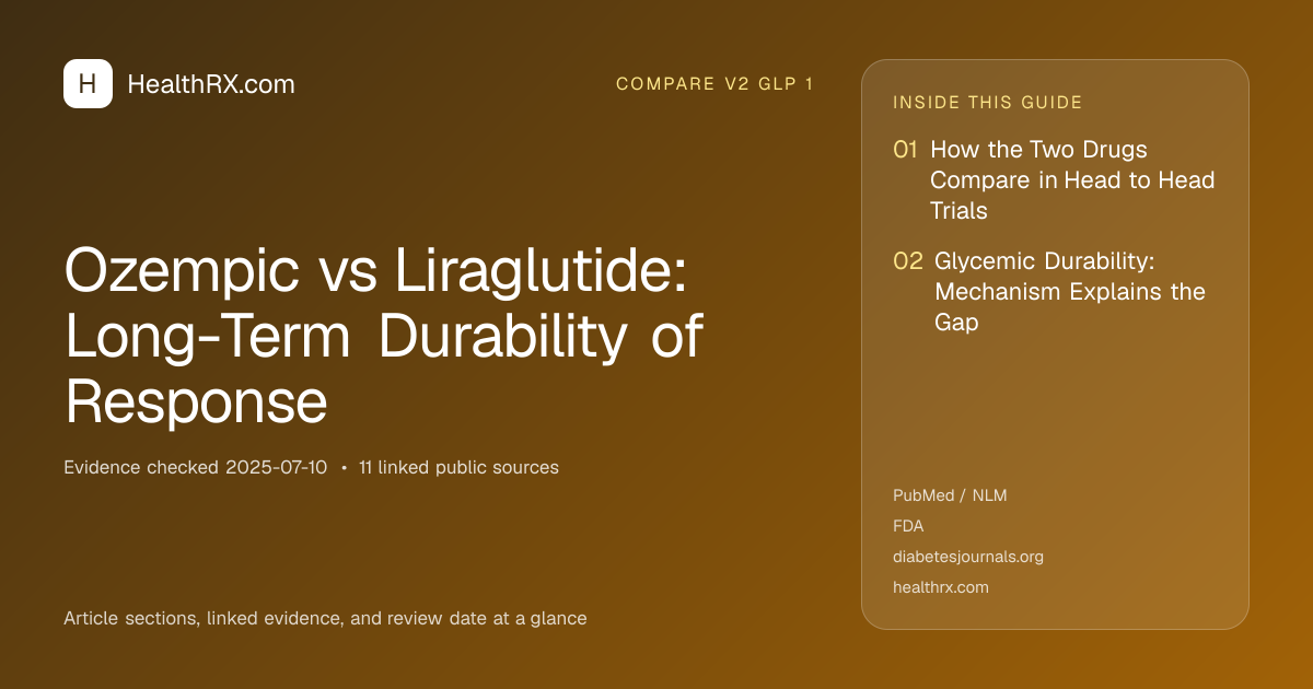 Evidence overview for Ozempic vs Liraglutide: Long-Term Durability of Response