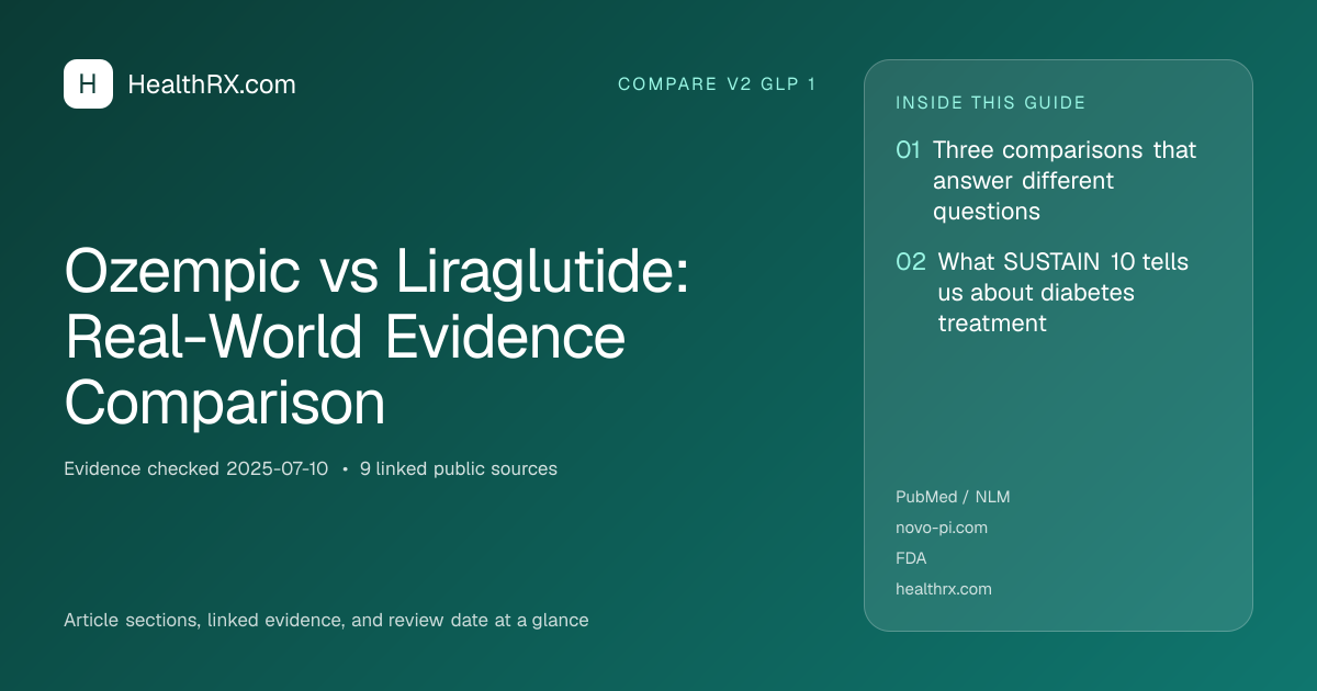 Evidence overview for Ozempic vs Liraglutide: Real-World Evidence Comparison