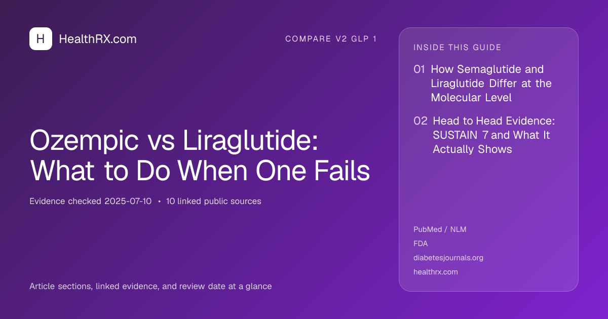 Evidence overview for Ozempic vs Liraglutide: What to Do When One Fails