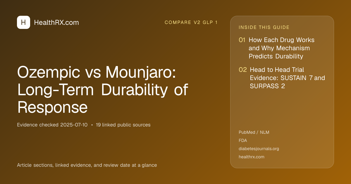 Evidence overview for Ozempic vs Mounjaro: Long-Term Durability of Response