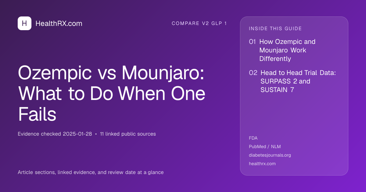 Evidence overview for Ozempic vs Mounjaro: What to Do When One Fails