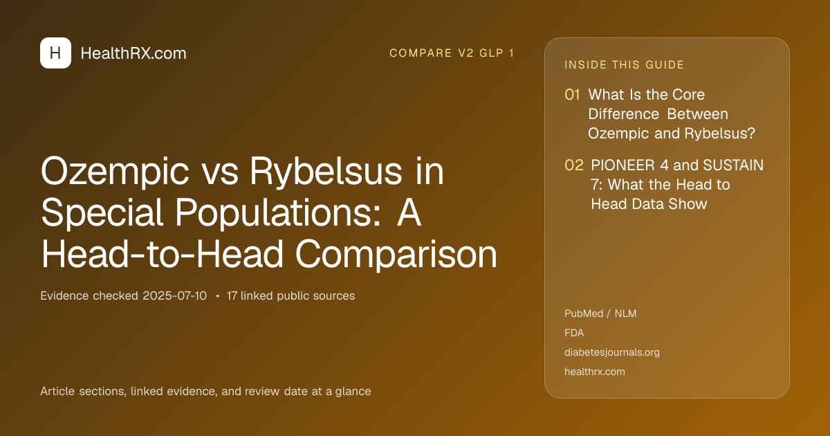 Evidence overview for Ozempic vs Rybelsus in Special Populations: A Head-to-Head Comparison
