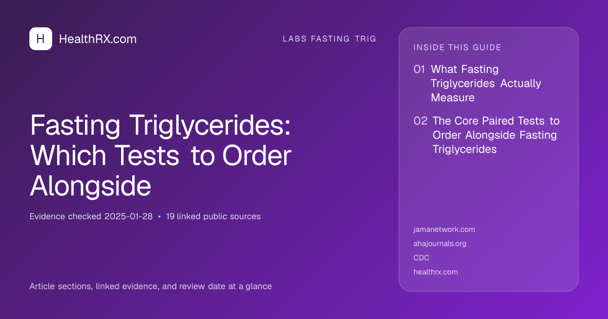 Evidence overview for Fasting Triglycerides: Which Tests to Order Alongside