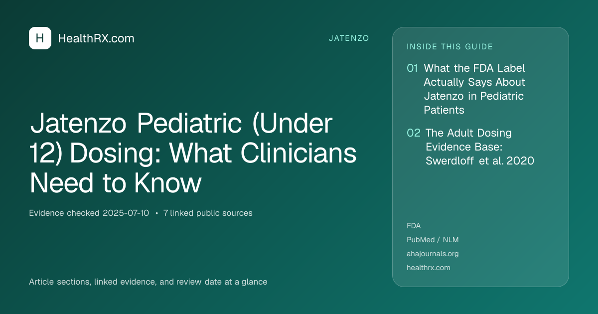 Evidence overview for Jatenzo Pediatric (Under 12) Dosing: What Clinicians Need to Know