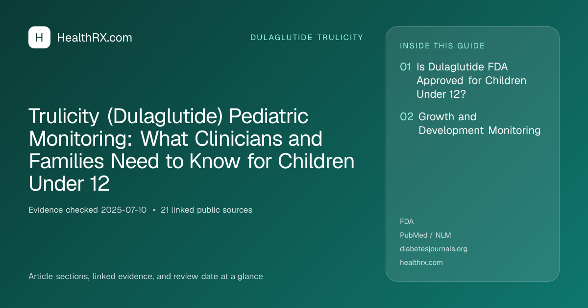 Evidence overview for Trulicity (Dulaglutide) Pediatric Monitoring: What Clinicians and Families Need to Know for Children Under 12