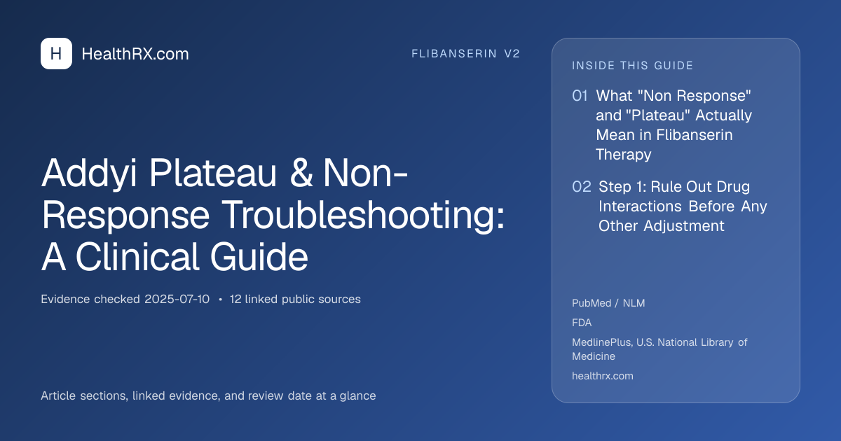 Evidence overview for flibanserin v2: Addyi Plateau & Non-Response Troubleshooting: A Clinical Guide
