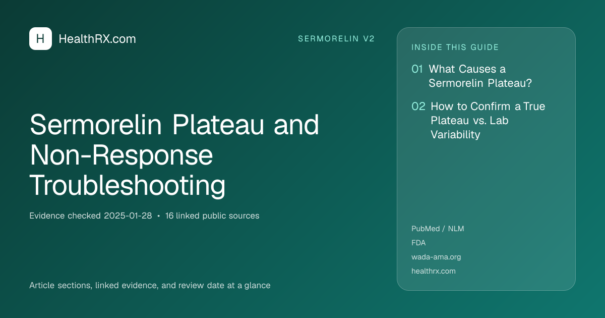 Evidence overview for Sermorelin Plateau and Non-Response Troubleshooting