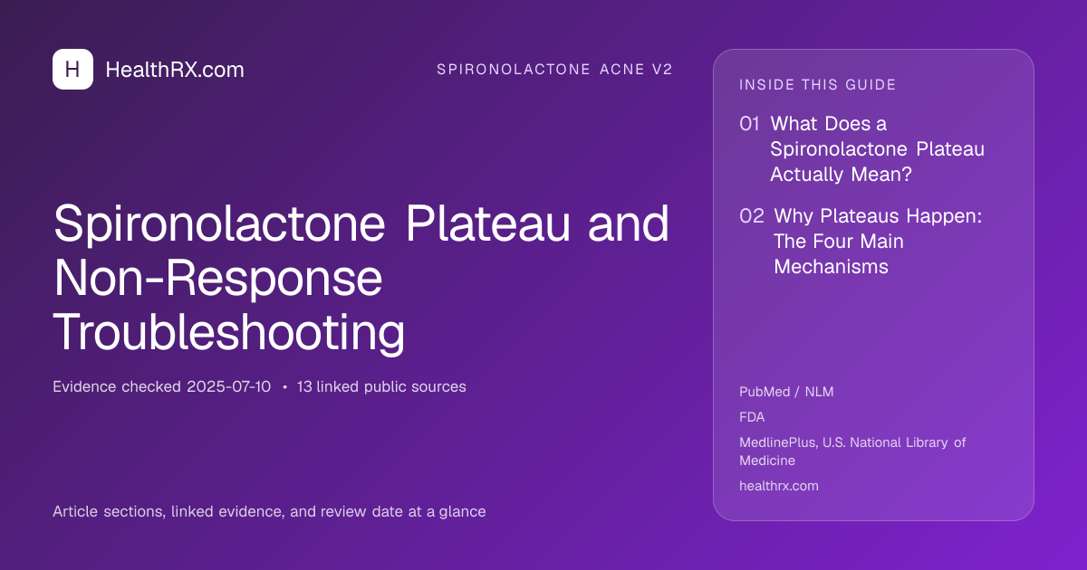 Evidence overview for Spironolactone Plateau and Non-Response Troubleshooting