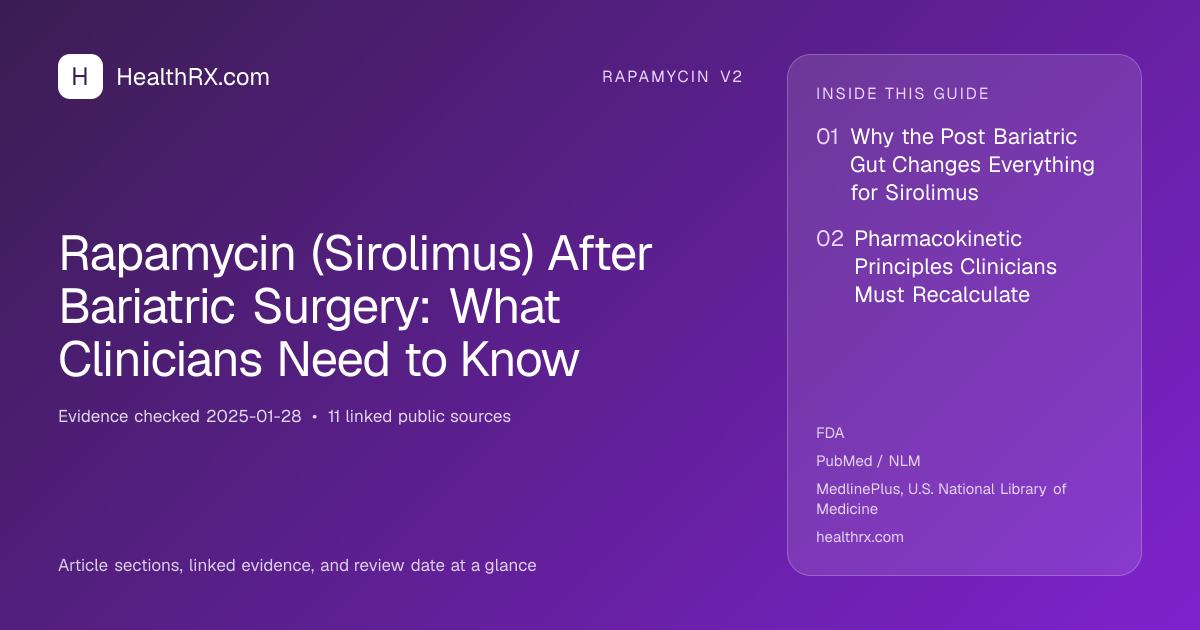 Evidence overview for Rapamycin (Sirolimus) After Bariatric Surgery: What Clinicians Need to Know