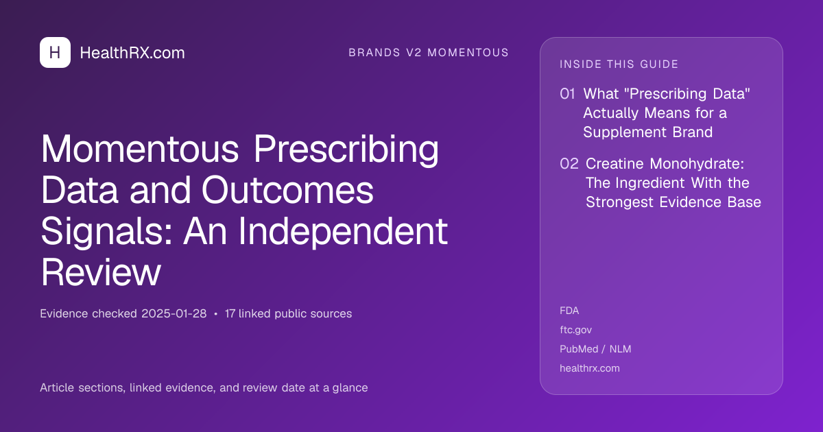 Evidence overview for Momentous Prescribing Data and Outcomes Signals: An Independent Review