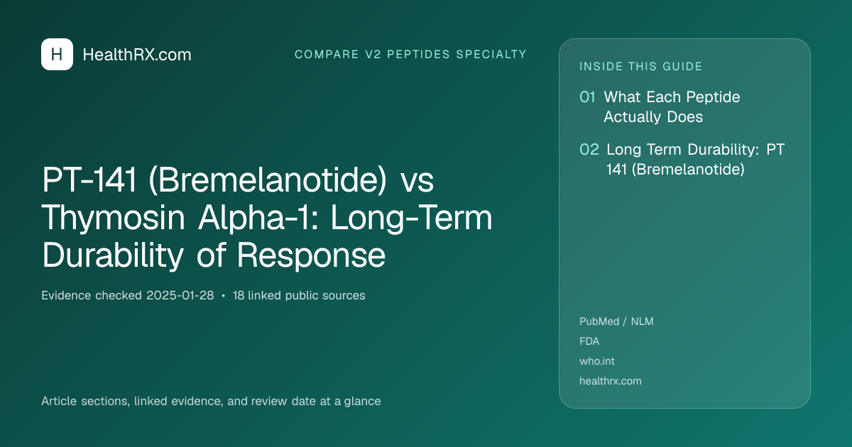 Evidence overview for PT-141 (Bremelanotide) vs Thymosin Alpha-1: Long-Term Durability of Response
