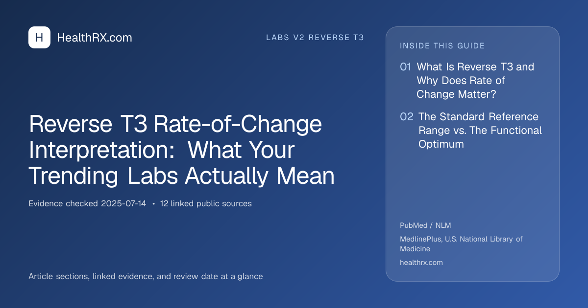Evidence overview for Reverse T3 Rate-of-Change Interpretation: What Your Trending Labs Actually Mean