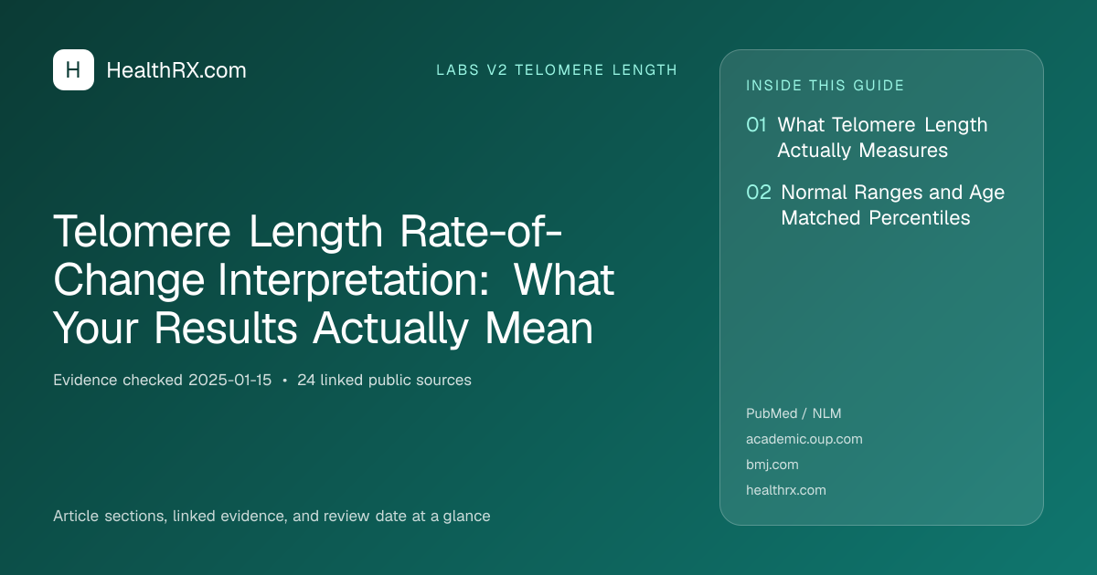 Evidence overview for Telomere Length Rate-of-Change Interpretation: What Your Results Actually Mean
