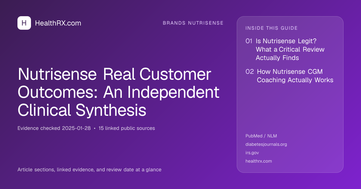Evidence overview for Nutrisense Real Customer Outcomes: An Independent Clinical Synthesis
