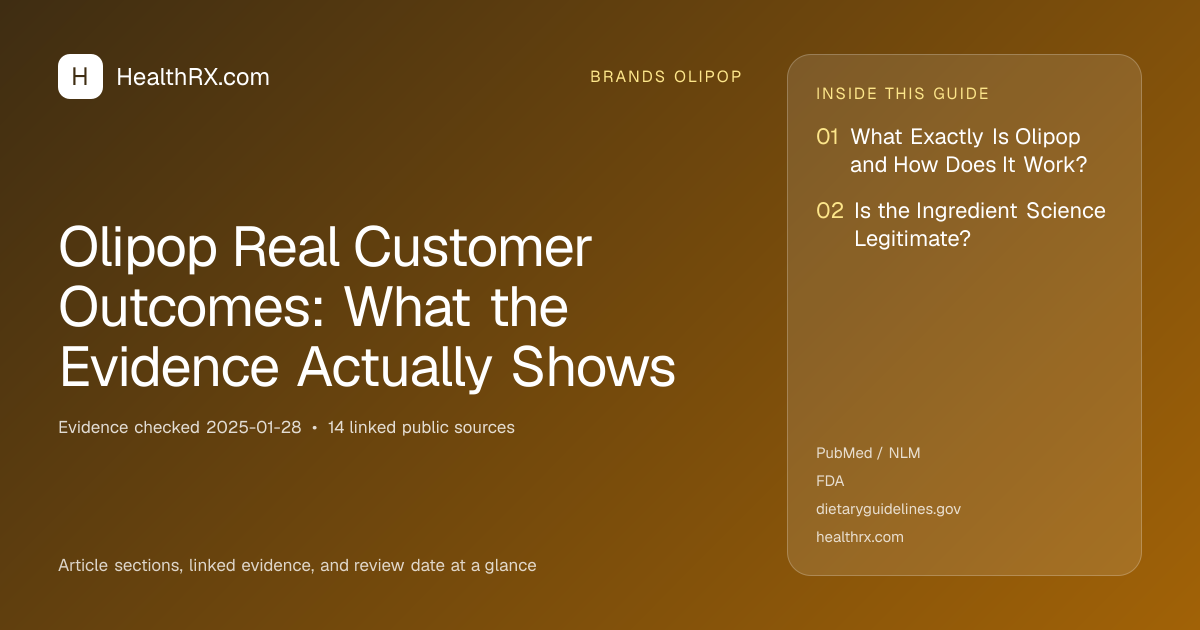 Evidence overview for brands olipop: Olipop Real Customer Outcomes: What the Evidence Actually Shows