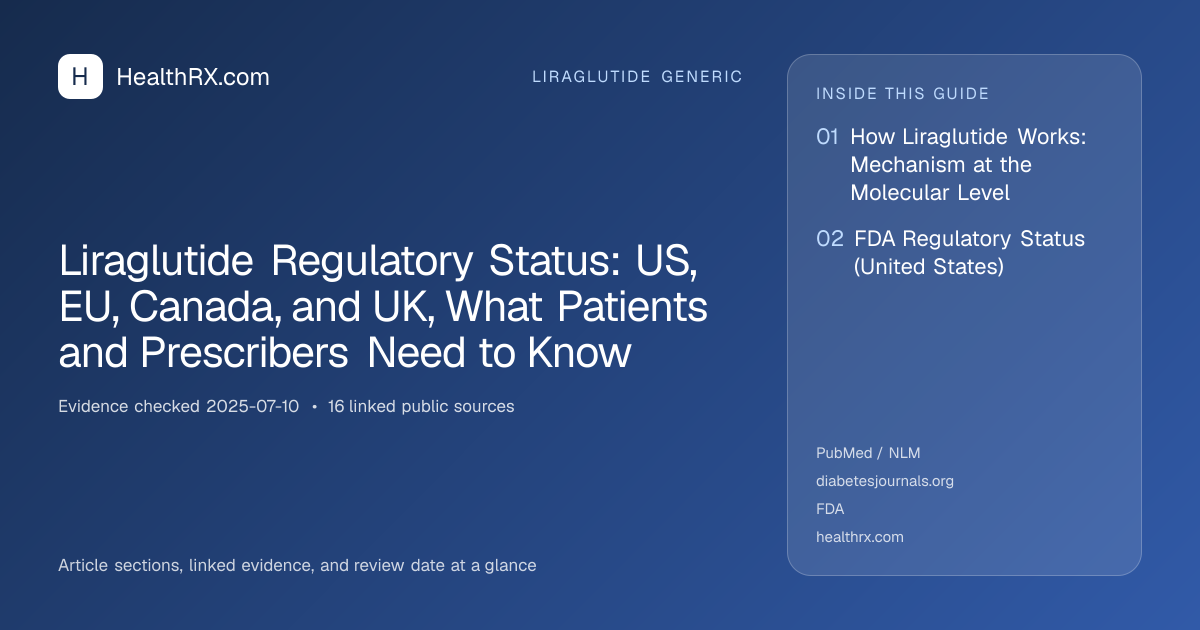 Evidence overview for Liraglutide Regulatory Status: US, EU, Canada, and UK, What Patients and Prescribers Need to Know