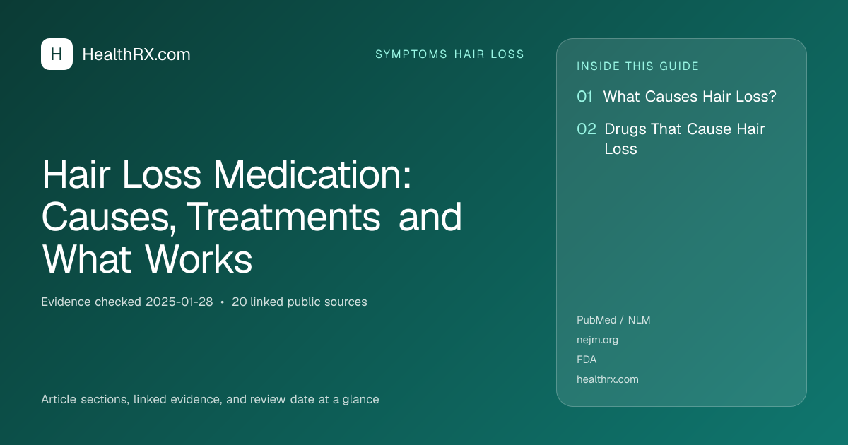 Evidence overview for Hair Loss Medication: Causes, Treatments and What Works