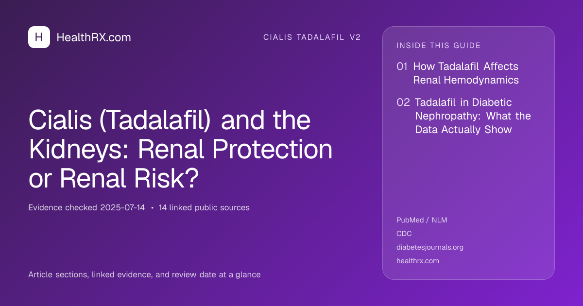 Evidence overview for Cialis (Tadalafil) and the Kidneys: Renal Protection or Renal Risk?