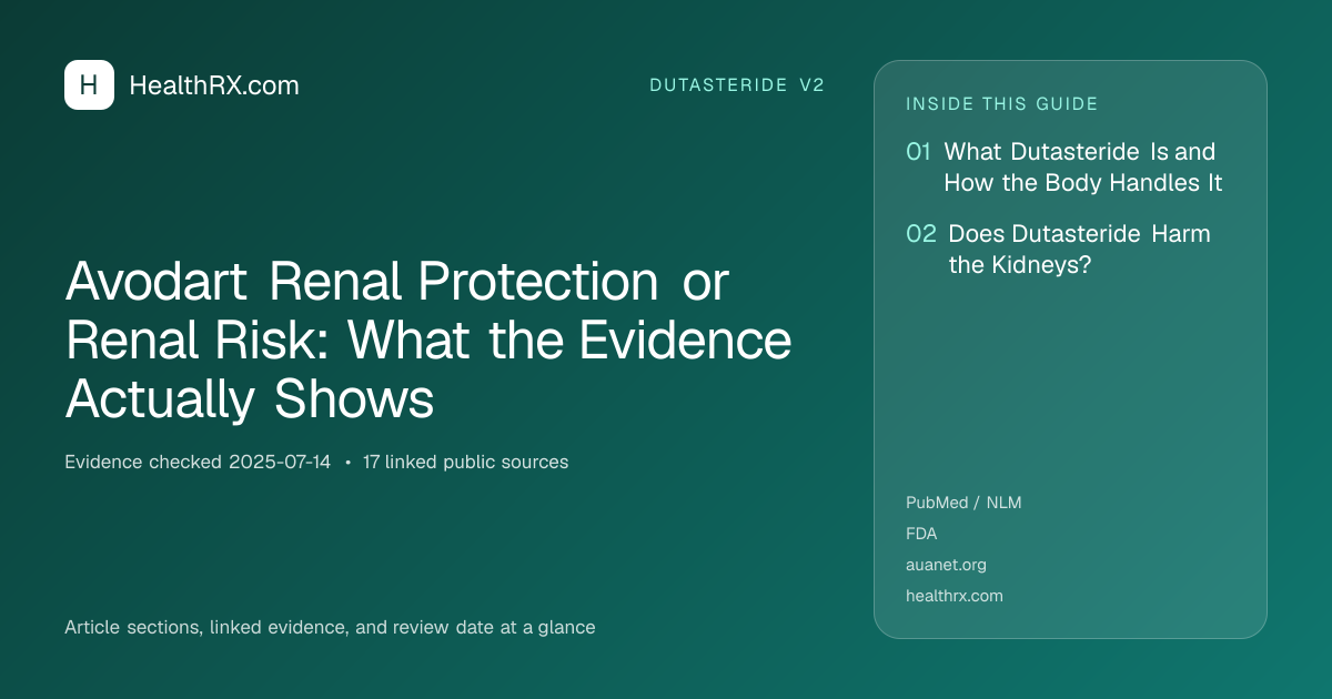 Evidence overview for Avodart Renal Protection or Renal Risk: What the Evidence Actually Shows