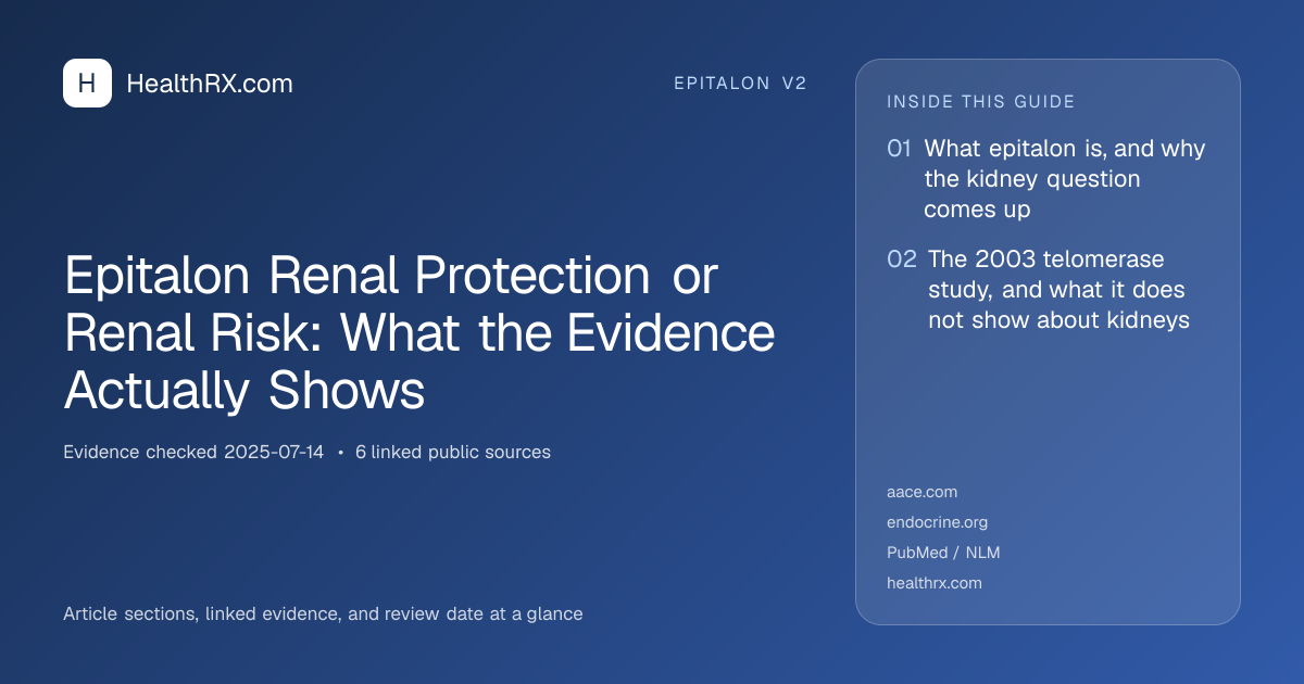 Evidence overview for Epitalon Renal Protection or Renal Risk: What the Evidence Actually Shows