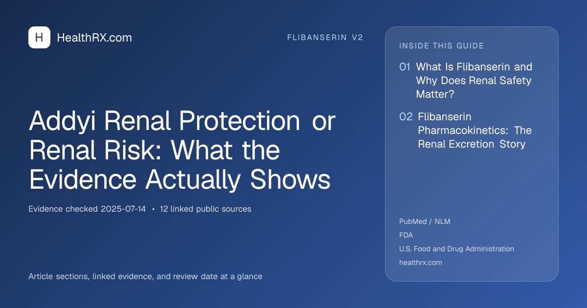 Evidence overview for Addyi Renal Protection or Renal Risk: What the Evidence Actually Shows