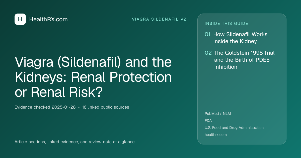 Evidence overview for Viagra (Sildenafil) and the Kidneys: Renal Protection or Renal Risk?