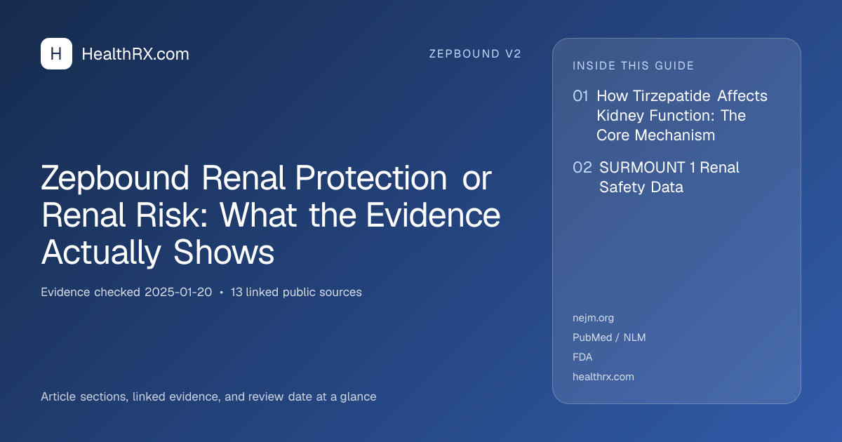 Evidence overview for Zepbound Renal Protection or Renal Risk: What the Evidence Actually Shows