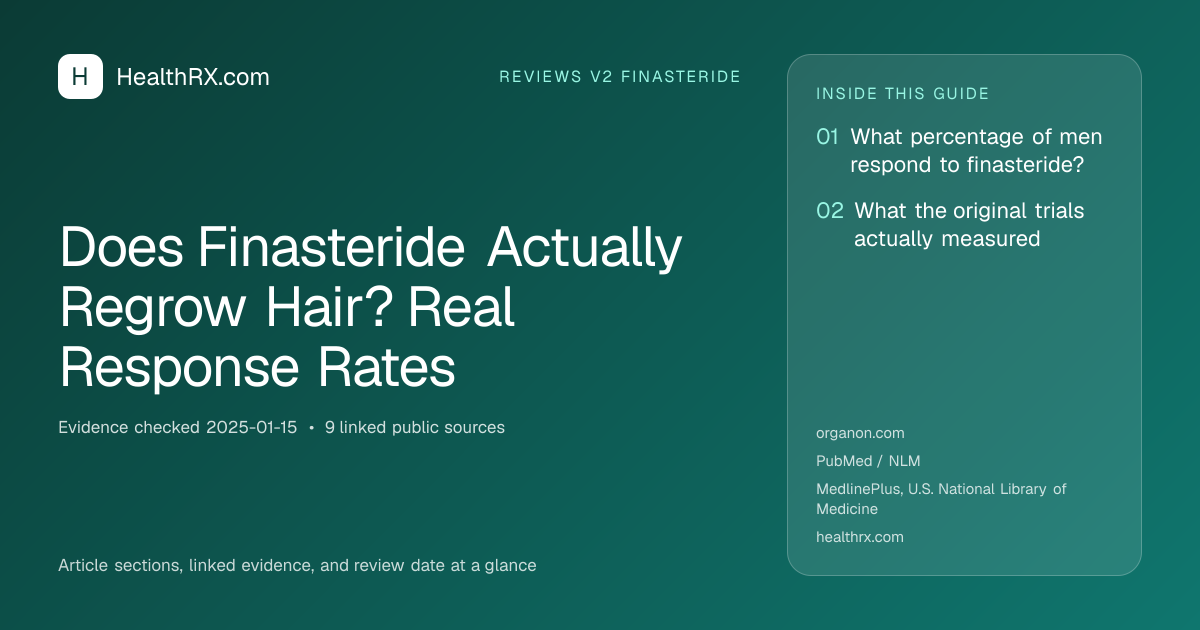 Evidence overview for reviews v2 finasteride: Does Finasteride Actually Regrow Hair? Real Response Rates