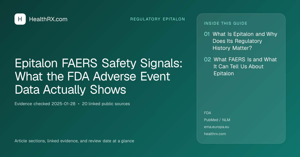 Evidence overview for Epitalon FAERS Safety Signals: What the FDA Adverse Event Data Actually Shows