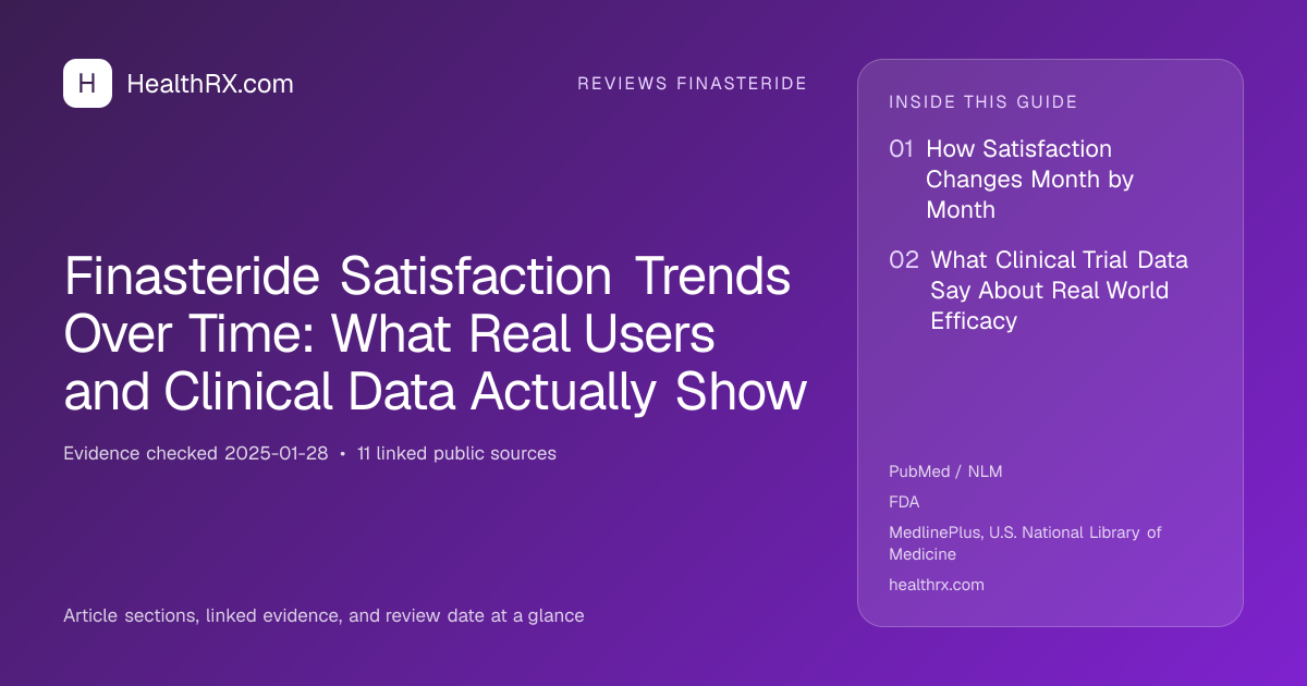 Evidence overview for reviews finasteride: Finasteride Satisfaction Trends Over Time: What Real Users and Clinical Data Actually Show