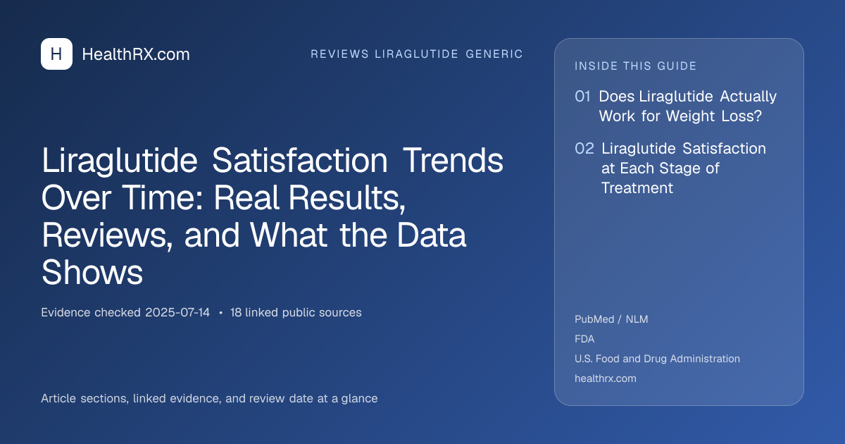 Evidence overview for Liraglutide Satisfaction Trends Over Time: Real Results, Reviews, and What the Data Shows