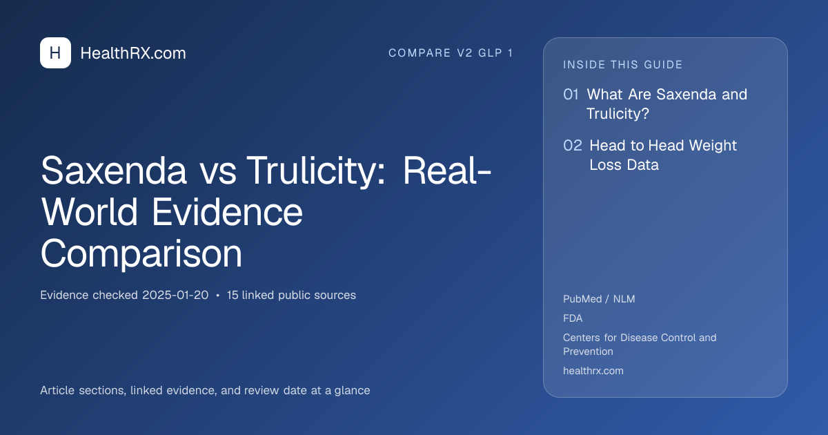 Evidence overview for Saxenda vs Trulicity: Real-World Evidence Comparison