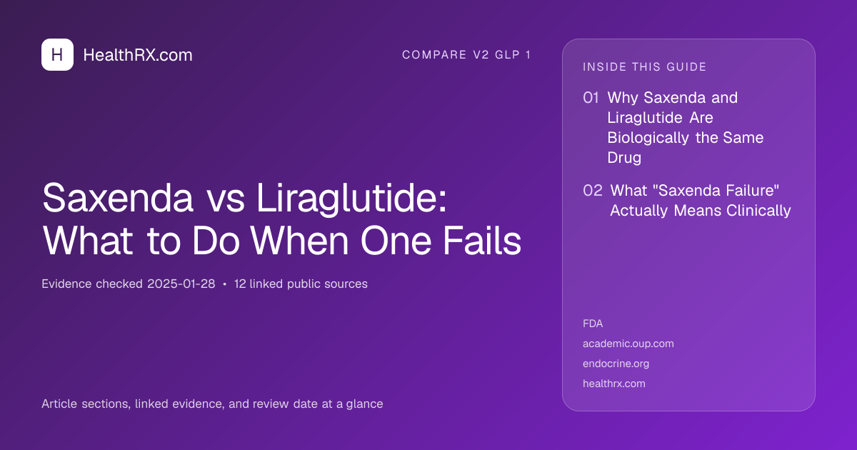 Evidence overview for Saxenda vs Liraglutide: What to Do When One Fails