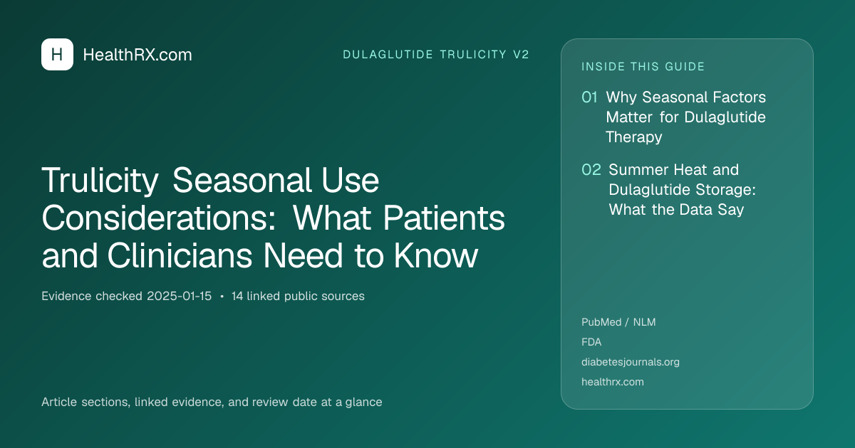 Evidence overview for Trulicity Seasonal Use Considerations: What Patients and Clinicians Need to Know