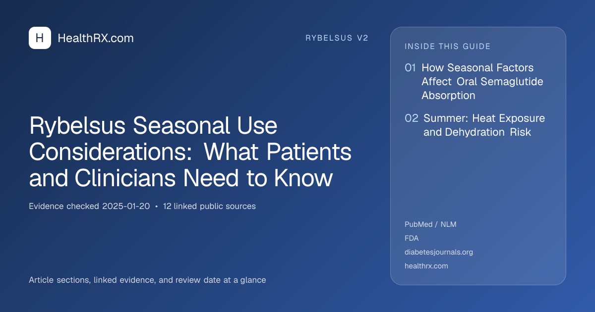 Evidence overview for Rybelsus Seasonal Use Considerations: What Patients and Clinicians Need to Know