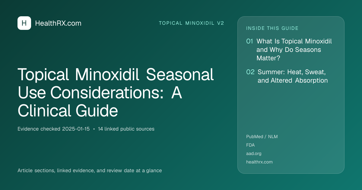 Evidence overview for topical minoxidil v2: Topical Minoxidil Seasonal Use Considerations: A Clinical Guide