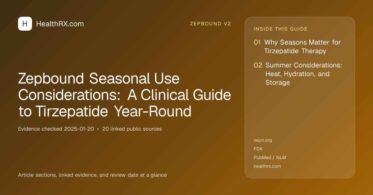 Evidence overview for Zepbound Seasonal Use Considerations: A Clinical Guide to Tirzepatide Year-Round