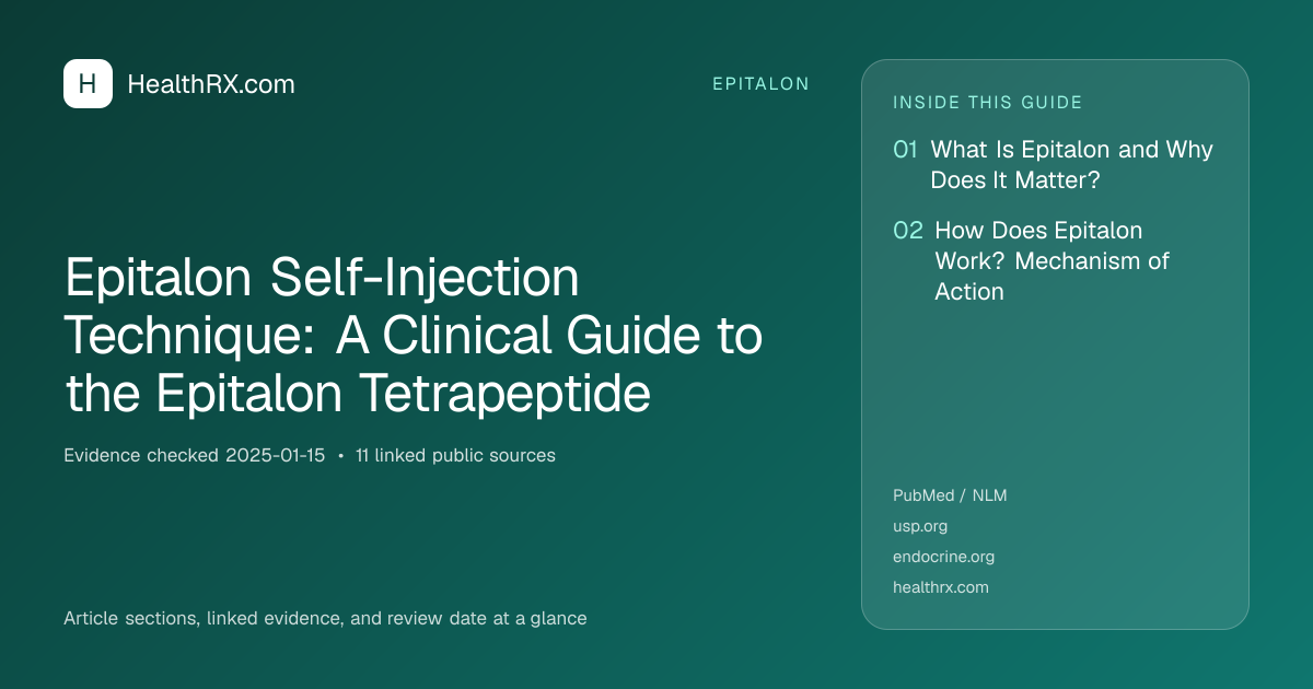 Evidence overview for Epitalon Self-Injection Technique: A Clinical Guide to the Epitalon Tetrapeptide