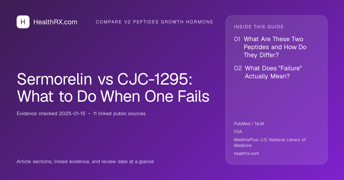 Evidence overview for Sermorelin vs CJC-1295: What to Do When One Fails