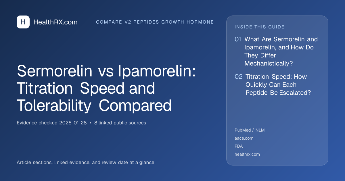Evidence overview for Sermorelin vs Ipamorelin: Titration Speed and Tolerability Compared