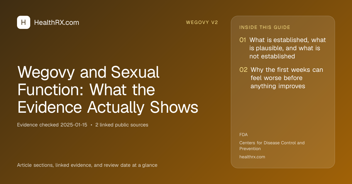 Evidence overview for Wegovy and Sexual Function: What the Evidence Actually Shows