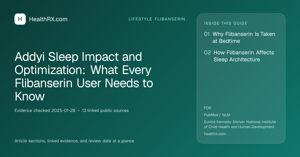 Evidence overview for lifestyle flibanserin: Addyi Sleep Impact and Optimization: What Every Flibanserin User Needs to Know