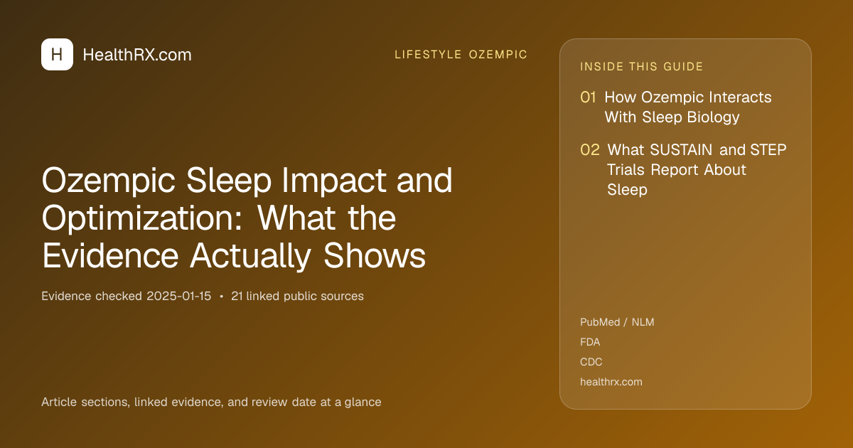 Evidence overview for Ozempic Sleep Impact and Optimization: What the Evidence Actually Shows