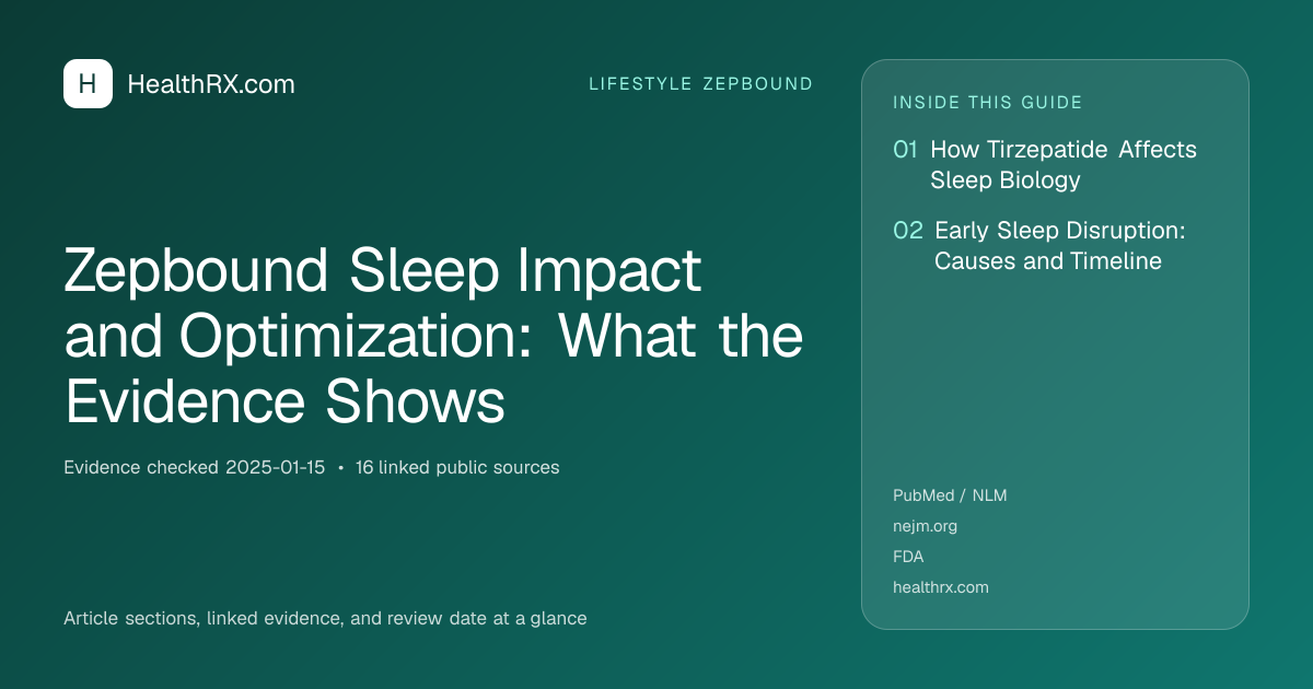 Evidence overview for Zepbound Sleep Impact and Optimization: What the Evidence Shows