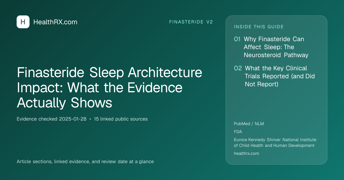 Evidence overview for finasteride v2: Finasteride Sleep Architecture Impact: What the Evidence Actually Shows