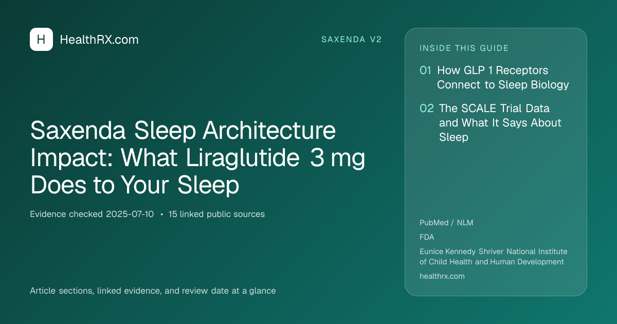 Evidence overview for Saxenda Sleep Architecture Impact: What Liraglutide 3 mg Does to Your Sleep