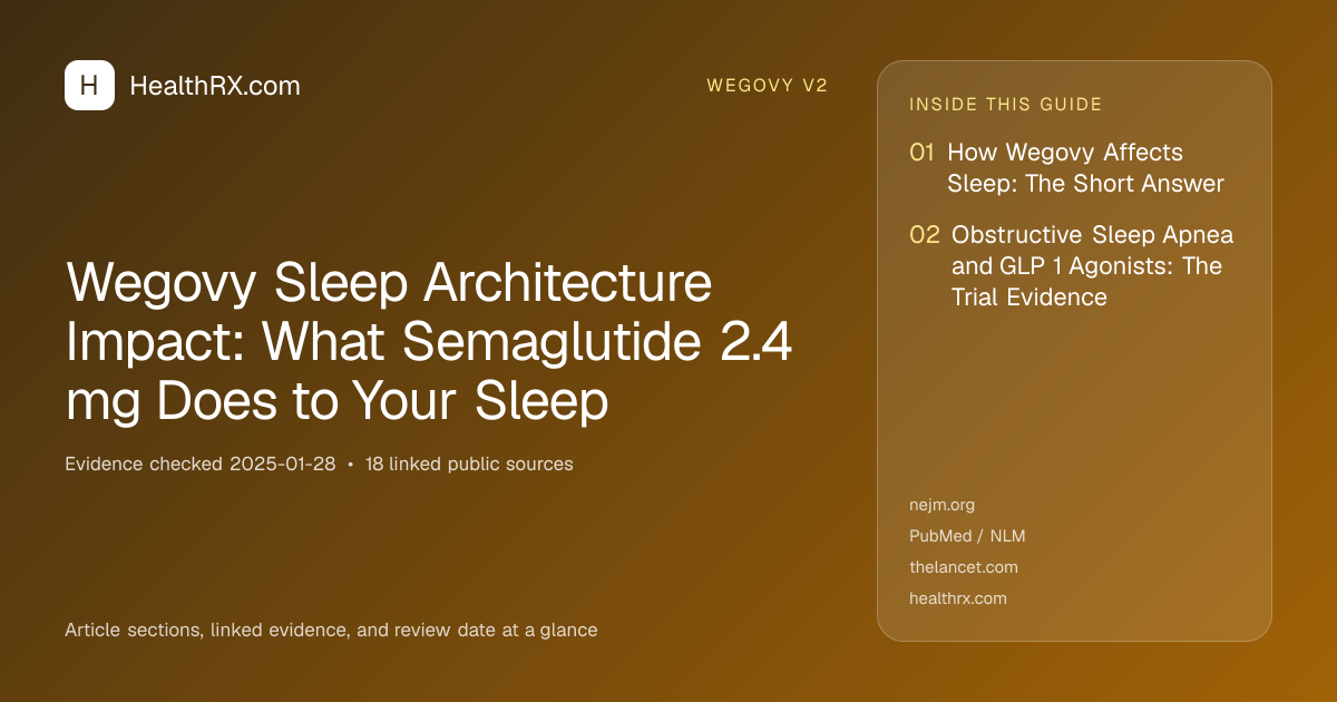 Evidence overview for Wegovy Sleep Architecture Impact: What Semaglutide 2.4 mg Does to Your Sleep